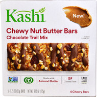Kashi Chewy Nut Butter Bars Gluten Free Chocolate Trail Mix - 5 Bars