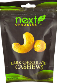 3 PACK of Next Organics Dark Chocolate Covered Cashew Snacks -- 4 oz
