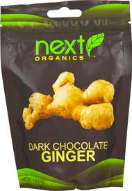 3 PACK of Next Organics Dark Chocolate Covered Snacks Ginger -- 4 oz