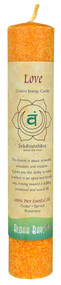 3 PACK of Aloha Bay Chakra Pillar Candle Love -- 1 Candle