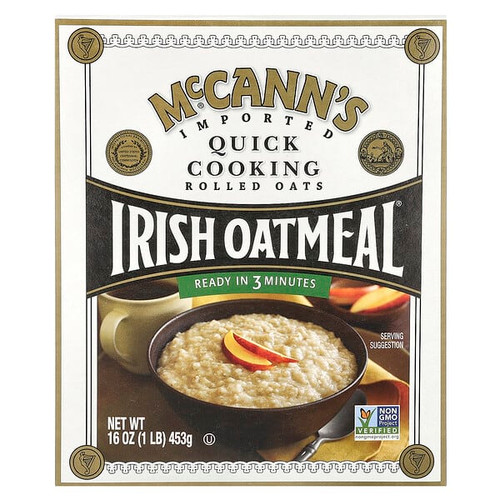 <img alt="McCanns Irish Oatmeal, Quick Cooking Rolled Oats, 16 oz (453 g)" title="McCanns Irish Oatmeal, Quick Cooking Rolled Oats, 16 oz (453 g),072463000217"