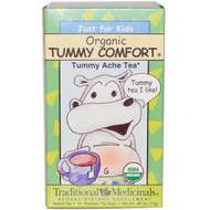 Traditional Medicinals, Just for Kids, Organic Tummy Comfort, Naturally Caffeine Free Herbal Tea, 18 Wrapped Tea Bags, .96 oz (27 g)