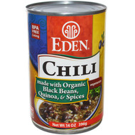 3 PACK of Eden Foods Chili Vegetarian Black Beans Quinoa & Spices -- 14 oz