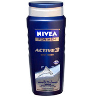 Nivea, Active 3 Body Wash for Men, 16.9 fl oz (500 ml) (5 PACK)