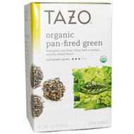 3 PACK of Tazo Organic Pan-Fired Green Tea -- 20 Tea Bags