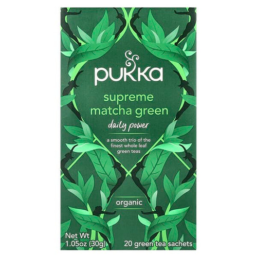<img alt="Pukka Herbs, Organic Green Tea, Supreme Matcha Green, 20 Sachets, 1.05 oz (30 g)" title="Pukka Herbs, Organic Green Tea, Supreme Matcha Green, 20 Sachets, 1.05 oz (30 g),813026020132"