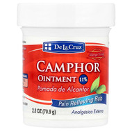<img alt="De La Cruz, Camphor Ointment 11%, Pain Relieving Rub, 2.5 oz (70.9 g)" title="De La Cruz, Camphor Ointment 11%, Pain Relieving Rub, 2.5 oz (70.9 g),024286150020"