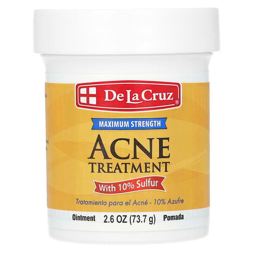 <img alt="De La Cruz, Acne Treatment Ointment with 10% Sulfur, Maximum Strength, 2.6 oz (73.7 g)" title="De La Cruz, Acne Treatment Ointment with 10% Sulfur, Maximum Strength, 2.6 oz (73.7 g),024286150426"