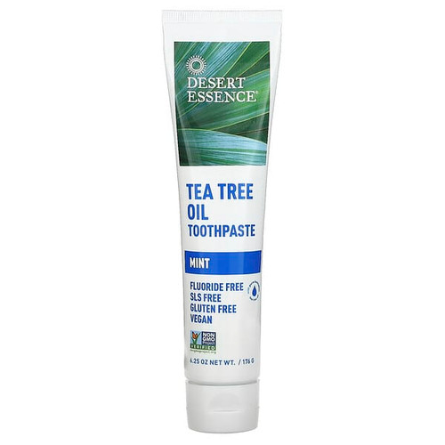 <img alt="Desert Essence, Tea Tree Oil Toothpaste, Mint, 6.25 oz (176 g)" title="Desert Essence, Tea Tree Oil Toothpaste, Mint, 6.25 oz (176 g),718334220550"