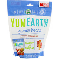 3 PACK OF YumEarth, Gummy Bears, Assorted Flavors, 10 Snack Packs, 0.7 oz (19.8 g) Each