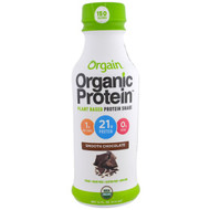 Orgain, Organic Protein Plant Based Protein Shake, Smooth Chocolate Flavor, 14 fl oz (414 ml)