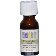 Aura Cacia, 100% Pure Essential Oil, Coriander Seed, Clarifying, .5 oz (15 ml)