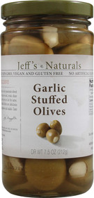 Jeffs Naturals, Garlic Stuffed Olives - 7.5 oz