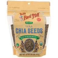 3 PACK of Bobs Red Mill Organic Chia Seeds -- 12 oz
