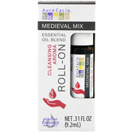 Aura Cacia, Essential Oil Blend, Cleansing Aroma Roll-On, Medieval Mix, .31 fl oz (9.2 ml) (Discontinued Item)