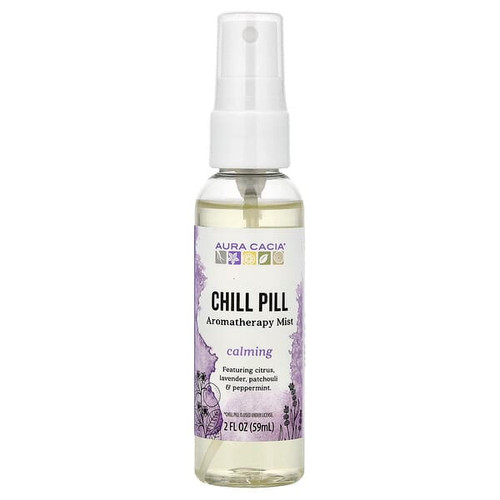 <img alt="Aura Cacia, Aromatherapy Mist, Chill Pill, Calming, 2 fl oz (59 ml)" title="Aura Cacia, Aromatherapy Mist, Chill Pill, Calming, 2 fl oz (59 ml),051381886554"