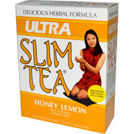 3 PACK OF Hobe Labs, Ultra Slim Tea, Honey Lemon, Caffeine Free, 24 Herbal Tea Bags, 1.69 oz (48 g)