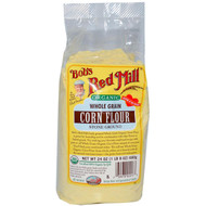 Bobs Red Mill, Organic, Whole Grain Corn Flour, 24 oz (680 g)
