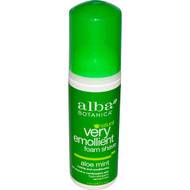 Alba Botanica, Natural Very Emollient, Natural Foam Shave, Aloe Mint, 5 fl oz (145 ml)