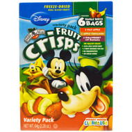 3 PACK of Brothers-All-Natural, Fruit-Crisps, Disney Junior, Variety Pack, 6 Pack, 2.26 oz (64 g)