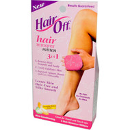 HairOff, Hair Remover Mitten, 3 in 1, Cucumber Melon Scent, 3 Pack