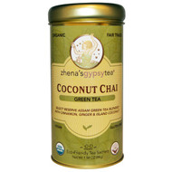 Zhenas Gypsy Tea, Organic, Green Tea, Coconut Chai, 22 Sachets, 1.54 oz (44 g)