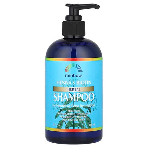 <img alt="Rainbow Research, Henna & Biotin Herbal Shampoo, For Normal or Color Treated Hair, 12 fl oz (360 ml)" title="Rainbow Research, Henna & Biotin Herbal Shampoo, For Normal or Color Treated Hair, 12 fl oz (360 ml),000518800017"
