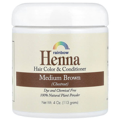 <img alt="Rainbow Research, Henna, Hair Color & Conditioner, Medium Brown (Chestnut), 4 oz (113 g)" title="Rainbow Research, Henna, Hair Color & Conditioner, Medium Brown (Chestnut), 4 oz (113 g),000518400040"