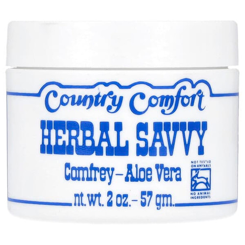 <img alt="Country Comfort, Herbal Savvy, Comfrey-Aloe Vera, 2 oz (57 g)" title="Country Comfort, Herbal Savvy, Comfrey-Aloe Vera, 2 oz (57 g),029992001123"