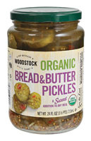 Woodstock, Organic Sweet Bread and Butter Pickles - 24 fl oz