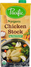 3 PACK of Pacific Foods Organic Chicken Stock -- 32 fl oz