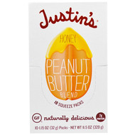 Justins Nut Butter, Honey Peanut Butter Blend, 10 Squeeze Packs, 1.15 oz (32 g) Per Pack