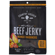 3 PACK of Country Archer Jerky, All Natural Beef Jerky, Mango Habanero, 3 oz (85 g)