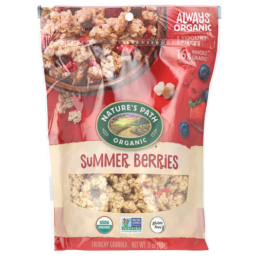 <img alt="Natures Path, Organic Crunchy Granola, Summer Berries, 11 oz (312 g)" title="Natures Path, Organic Crunchy Granola, Summer Berries, 11 oz (312 g),058449890393"