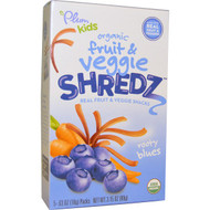Plum Organics, Kids, Fruit & Veggie Shredz, Rooty Blues, 5 Packs, .63 oz (18 g) Each