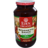 3 PACK of Eden Foods Organic Spaghetti Sauce No Salt Added -- 25 oz