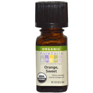 3 PACK OF Aura Cacia, Pure Essential Oil, Organic Sweet Orange, .25 fl oz (7.4 ml)