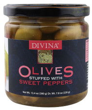 3 PACK of Divina Red Pepper Stuffed Olives -- 13.4 oz