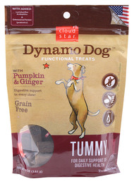 3 PACK of Cloud Star Dynamo Dog Functional Treats Tummy Grain Free Pumpkin & Ginger -- 5 oz