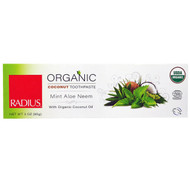 RADIUS, USDA Organic Coconut Toothpaste, Mint Aloe Neem, 3 oz (85 g)