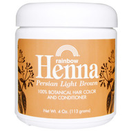 3 PACK of Rainbow Research, Henna, Hair Color and Conditioner, Light Brown, 4 oz (113 g)