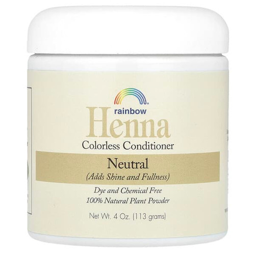 <img alt="Rainbow Research, Henna, Colorless Conditioner, Neutral, 4 oz (113 g)" title="Rainbow Research, Henna, Colorless Conditioner, Neutral, 4 oz (113 g),000518400101"