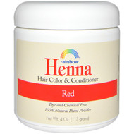 3 PACK of Rainbow Research, Henna, Hair Color and Conditioner, Red, 4 oz (113 g)