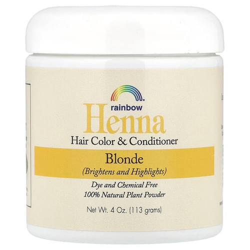 <img alt="Rainbow Research, Henna, Hair Color and Conditioner, Blonde, 4 oz (113 g)" title="Rainbow Research, Henna, Hair Color and Conditioner, Blonde, 4 oz (113 g),000518400118"