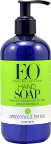 3 PACK of EO Hand Soap Peppermint Tea Tree -- 12 fl oz