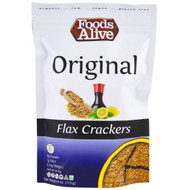 3 PACK of Foods Alive Organic Flax Crackers Original -- 4 oz