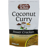 3 PACK of Foods Alive Organic Power Crackers Coconut Curry -- 3 oz