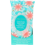 Pacifica, Cactus Water, Makeup Removing Wipes, 30 Pre-Moistened Natural Towelettes