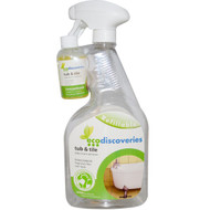 EcoDiscoveries, Tub & Tile, Soap Scum Remover, 2  fl oz (60 ml) Concentrate w/ 1 Spray Bottle