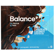 Balance Bar, Nutrition Bar, Dark Chocolate Coconut, 6 Bars, 1.58 oz (45 g) Each